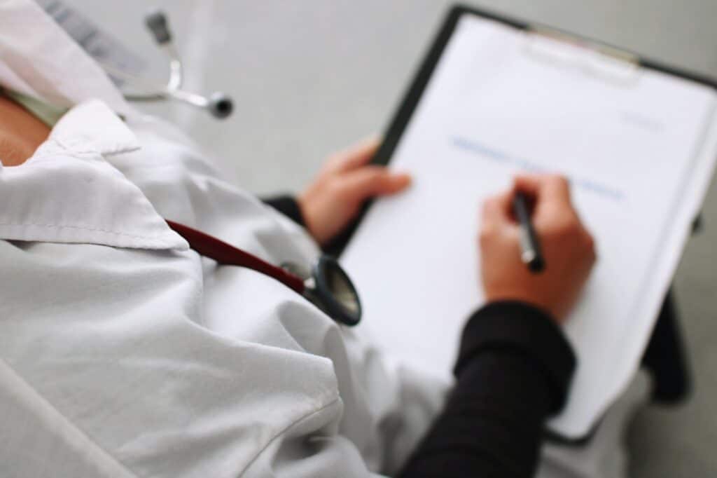 Doctor writes reports